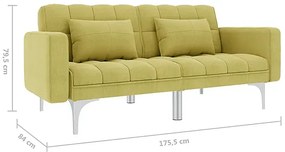 Rozkładana dwuosobowa zielona sofa - Distira 2D