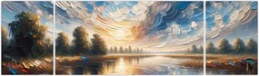 Obraz - Obraz słońca nad wodą (170x50 cm)