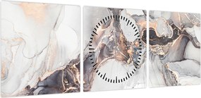 Obraz - Imitacja marmuru (z zegarem) (90x30 cm)