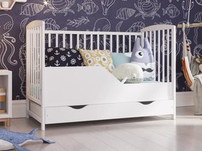 ZESTAW Łóżeczko tapczanik Kacper 120x60 z szufladą + gryzaki GRATIS