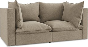 2-osobowa kanapa modułowa - z tkaniny welwetowej - beżowy - MANAO