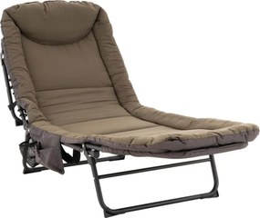 Leżak kempingowy z poduszką, 175 x 65 cm, khaki.