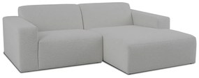 Biały narożnik z materiału bouclé (prawostronny) Roxy – Scandic