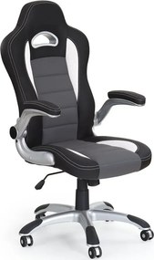 Popielaty biurowy fotel obrotowy E9-P08