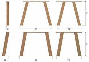 Stół z litego drewna dębowego 100x180 cm Tablo – WOOOD