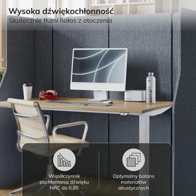 Parawan akustyczny SADIE Carbon Fog 280/145 cm