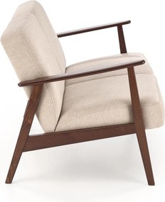 2-osobowa sofa do salonu z drewnianymi podłokietnikami Milano 2S Halmar