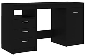 Czarne Funkcjonalne Biurko W6-D43