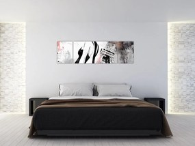 Obraz - Dama i Wieża Eiffla (170x50 cm)