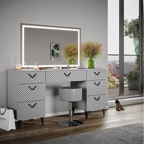 Stół do toalety szary 150x45x78.1 anett