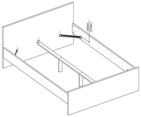 Białe łóżko dwuosobowe 140x190 cm Naia – Tvilum