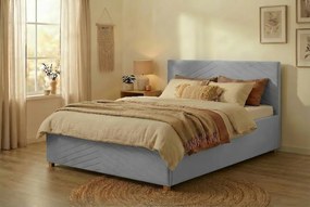 Łóżko VEGA 180x200 cm Jasny szary Z materacem