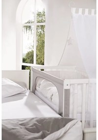 Biało-szare łóżeczko na kółkach 60x120 cm Fox &amp; Bunny – Roba