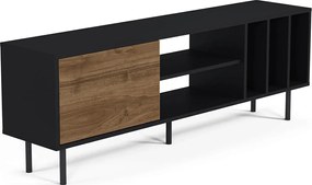 Szafka RTV HERA-czarny/orzech, 57x160x35