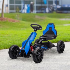 HOMCOM Elektryczny gokart dla dzieci 3-5 km/h, 2-stopniowa regulacja prędkości, pas bezpieczeństwa, koła EVA, dla 3-8 lat | Aosom PL