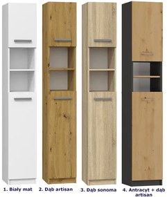 Słupek łazienkowy antracyt + dąb artisan L9-B87