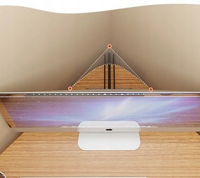 Białe biurko narożne z półkami – 80x75x23 cm