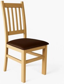 Krzesło do jadalni SIMON buk/ciemny brąz
