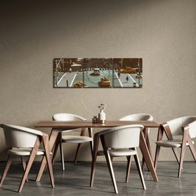 Obraz - New York (z zegarem) (90x30 cm)