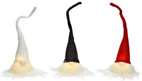 Wiszący krasnal LED GNOME 26 cm - wiele kolorów Kolor: Czarny