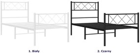Czarne metalowe łóżko loftowe 80x200 cm - Raffa