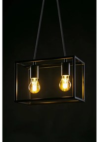 Czarna lampa wisząca z metalowym kloszem Diu – GTV
