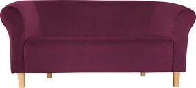 Sofa Milo tkanina Welur wygodna sofa tapicerowana do salonu i poczekalni : Kolor nogi - Drewno, Kolor tkaniny - VELVET - MG02, Typ tkaniny - Velvet, Wysokość nogi - 15 cm