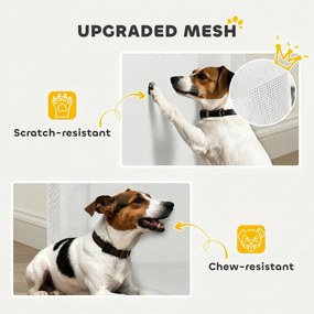 PawHut Rozsuwane ogrodzenie dla schodów i drzwi 0-140 cm z obsługą jedną ręką, dla dzieci i zwierząt, białe | Aosom PL