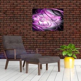 Obraz pięknej fioletowej abstrakcji (70x50 cm)