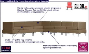 7-częściowy brązowy zestaw wypoczynkowy - Marsala 7D