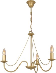 Bartez Gold 3 – żyrandol świecznikowy 3-ramienny styl klasyczny