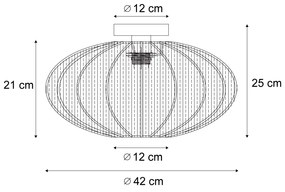 Designerska lampa sufitowa beżowa - BidaDesignerski Oswietlenie wewnetrzne