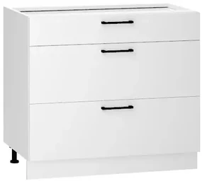 Szafka kuchenna stojąca 90 BONO D90 S/3 PC biała STOLKAR