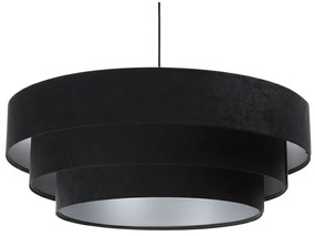 Czarno-srebrna potrójna lampa wisząca - S438 Cersal 22X