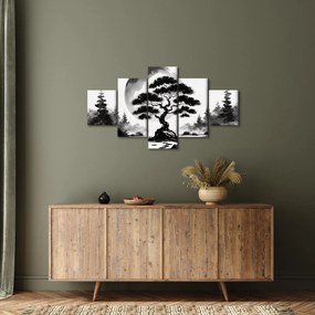 Obraz – Czarno-biały bonsai (125x70 cm)