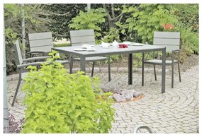 Szare metalowe/plastikowe krzesło ogrodowe Olivia – Garden Pleasure