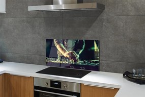 Szklany Panel Konsola DJ słuchawki