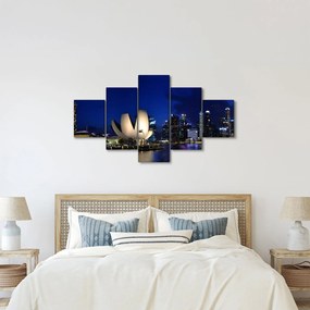 Obraz Singapuru nocą (125x70 cm)