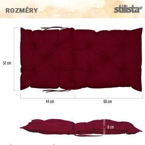 STILISTA Zestaw 2 poduszek do krzeseł niskich, antracyt