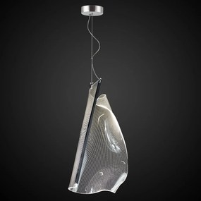 Wisząca lampa z transparentnym kloszem Cortina No.1 chrom