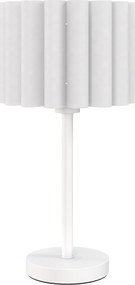 HOMCOM Lampa biurkowa w stylu retro, Lampa nocna, Plastikowy klosz, Przełącznik, Biała