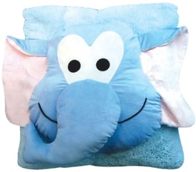 Poduszka dziecięca CUDDLI FRIENDS 70x70 cm pluszowa - więcej kolorów Kolor: Ciemnoniebieski