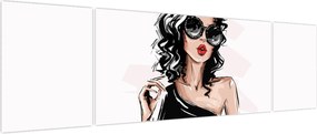 Obraz - Modna kobieta (170x50 cm)