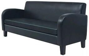 Trzyosobowa sofa Mayor 3X - czarna