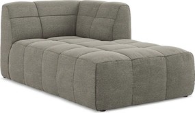 Szezlong prawostronny - z tkaniny bouclé - szary - ALOHA