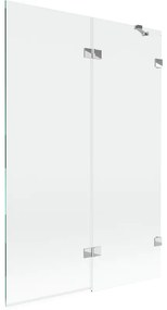 Mexen Lunar parawan nawannowy 2-skrzydłowy prawy 120 x 150 cm, transparent, chrom - 897-120-100-01-00-P