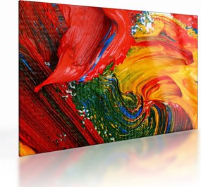 Obraz na szkle - Niebieska abstrakcja za pomocą pędzla (70x50 cm)