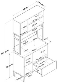 Szafa Jesy Walnut and White