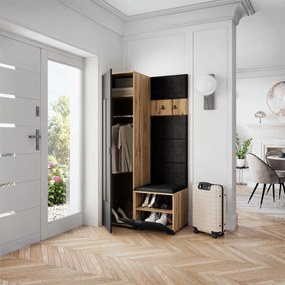 Masseno Garderoba VIRA 95/181/51 cm Nowoczesna Szafa do Przedpokoju Dąb wotan