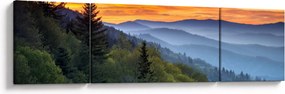 Obraz - Czerwone chmury w górach (170x50 cm)